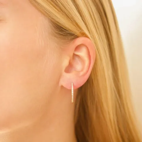 vattentät zirkon creol i förgyllt stål - OCEANA