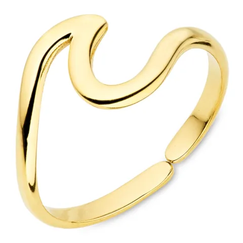 vattentät justerbar ring i förgyllt stål - OCEANA