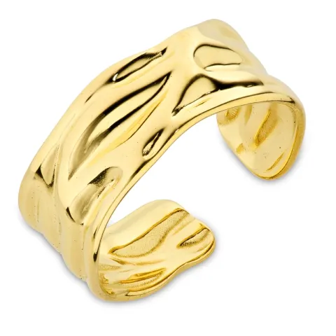 vattentät justerbar ring str. 54-58 i förgyllt stål - OCEANA