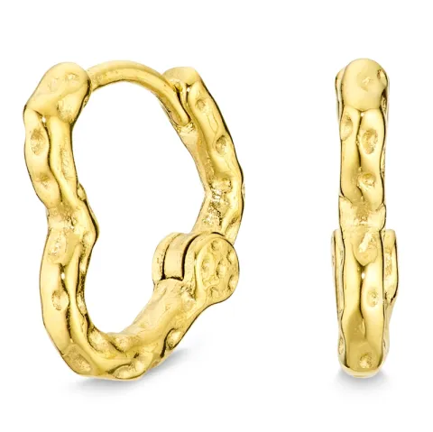 vattentät hjärta örhängen i förgyllt stål - OCEANA