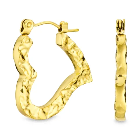 hjärta örhängen i förgyllt stål - OCEANA