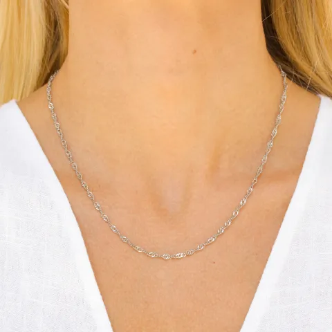 vattentät singapore halsband i stål  x 2,5 mm  - OCEANA