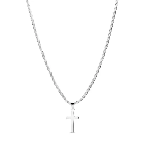 vattentät halsband i stål med korshänge i stål