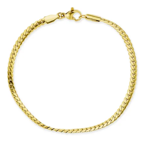 vattentät armband i förgyllt stål  x 3 mm 