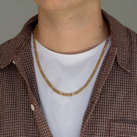 vattentät halsband i förgyllt stål  x 5,0 mm 