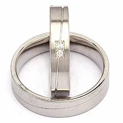 Vigselsringar i silver 0,030 ct