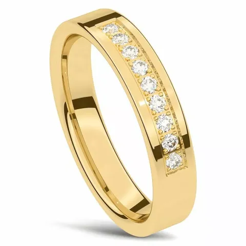 diamant vigselsring i 14  karat guld 0,135ct ct