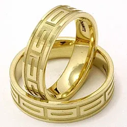 Vigselsringar i 14  karat guld - set