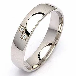 Vigselsring i silver 0,020 ct