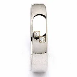 Vigselsring i silver 0,020 ct