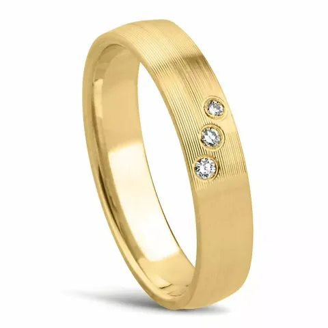 Matt Damring i 14  karat guld 0,010 ct