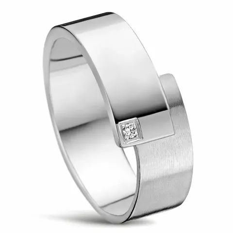 Special Damring i 14  karat vitguld 0,013 ct