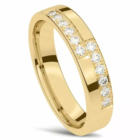Damring i 14  karat guld 0,0165 ct
