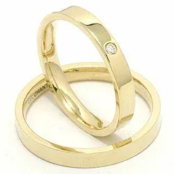 Vigselsringar i 9 karat guld 0,02 ct