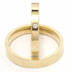 Vigselsringar i 9 karat guld 0,02 ct