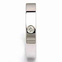 Vigselsring i silver 0,05 ct