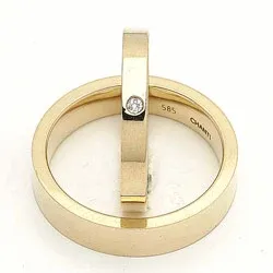 Vigselsringar i 9 karat guld 0,02 ct