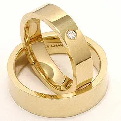 Vigselsringar i 9 karat guld 0,05 ct