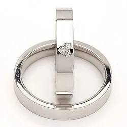 Vigselsringar i silver 0,03 ct