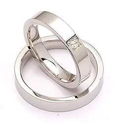 Vigselsringar i silver 0,05 ct