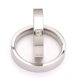 Vigselsringar i silver 0,05 ct