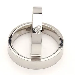 Vigselsringar i silver 0,03 ct