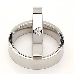 Vigselsringar i silver 0,03 ct