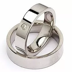 Vigselsringar i silver 0,05 ct