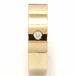 Vigselsring i 9 karat guld 0,05 ct