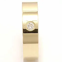 Vigselsring i 9 karat guld 0,1 ct