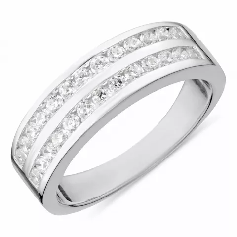 vit ring i rhodinerat silver