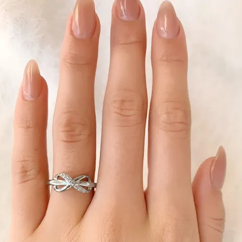 infinity ring i rhodinerat silver