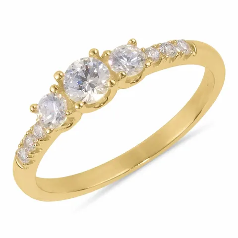 Kollektionsprov zirkon ring i 9 karat guld