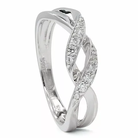 zirkon ring i rhodinerat silver