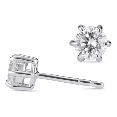 5 mm zirkon örhängestift i silver