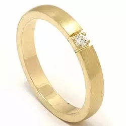 alliancring i 14  karat guld 1 x 0,05 ct