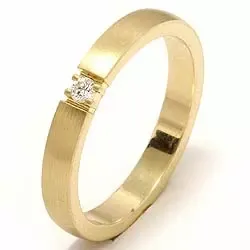 alliancring i 14  karat guld 1 x 0,05 ct
