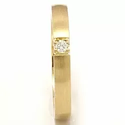 alliancring i 14  karat guld 1 x 0,05 ct
