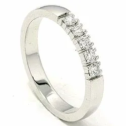 alliancring i 14  karat vitguld 0,05 ct