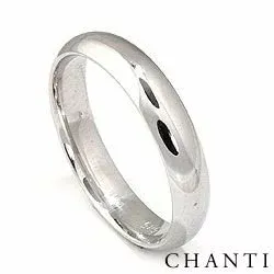 rund vigselsring i 14  karat vitguld