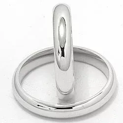 vigselsringar i 14  karat vitguld - set