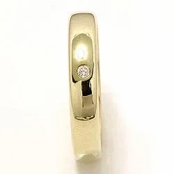 Vigselsring i 14  karat guld 0,025 ct
