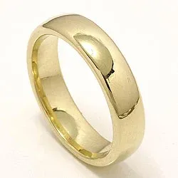 oval vigselsring i 14  karat guld