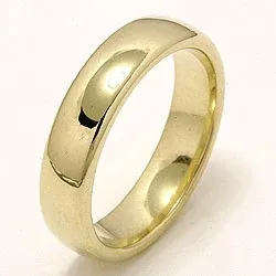 oval vigselsring i 14  karat guld