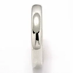 Elegant oval vigselsring i 14  karat vitguld