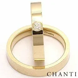 vigselsringar i 14  karat guld 0,10  ct - set