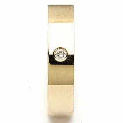 Vigselsring i 14  karat guld 0,05 ct