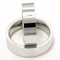 vigselsringar i 14  karat vitguld - set