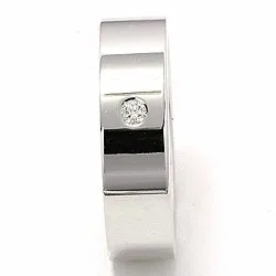 diamant vigselsring i 14  karat vitguld 0,05 ct