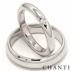 Vigselsringar i 14  karat vitguld 0,12 ct - set
